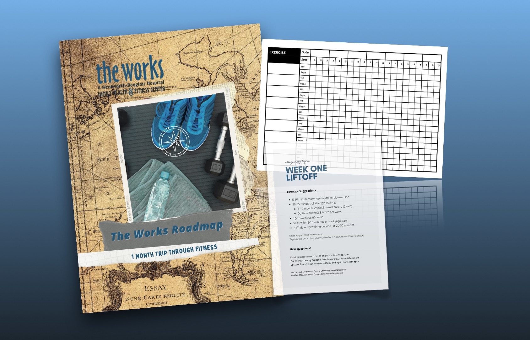 photo of works road map booklet with training log