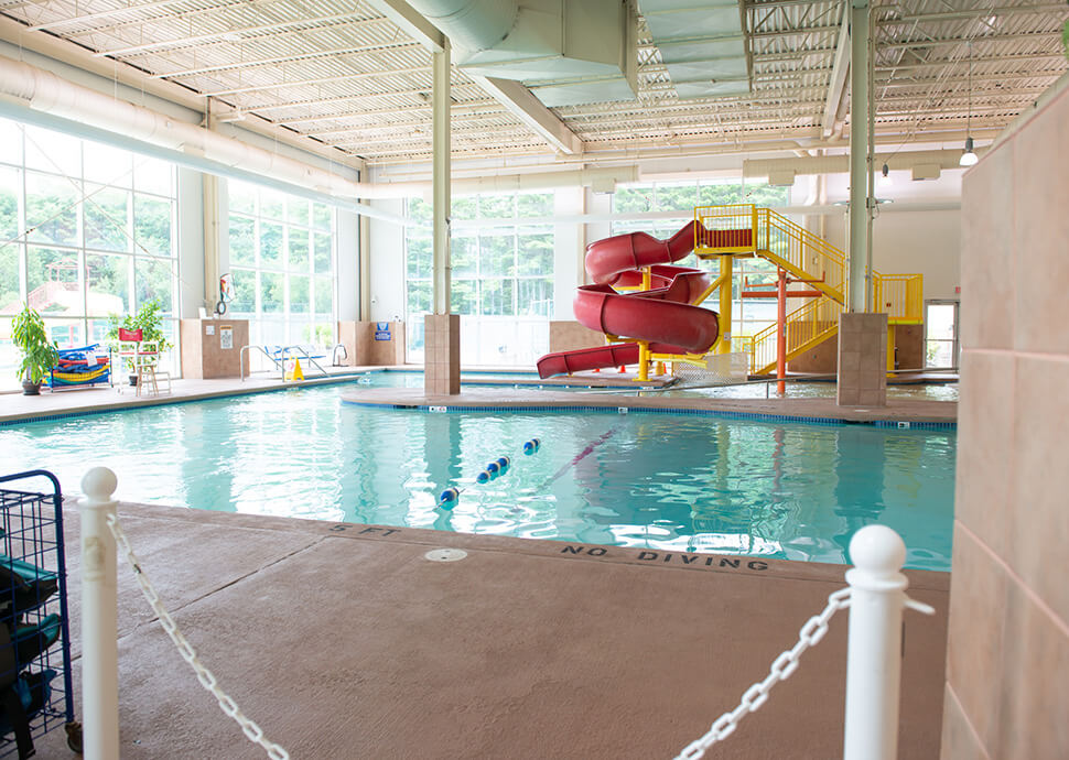 indoor pool and slide